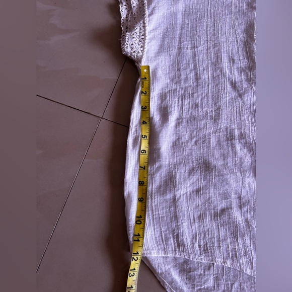 Messini sleeveless blouse messini tops white embroidered sleeve size L - Picture 7 of 15